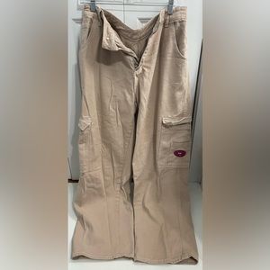 Oversized khaki cargo pants